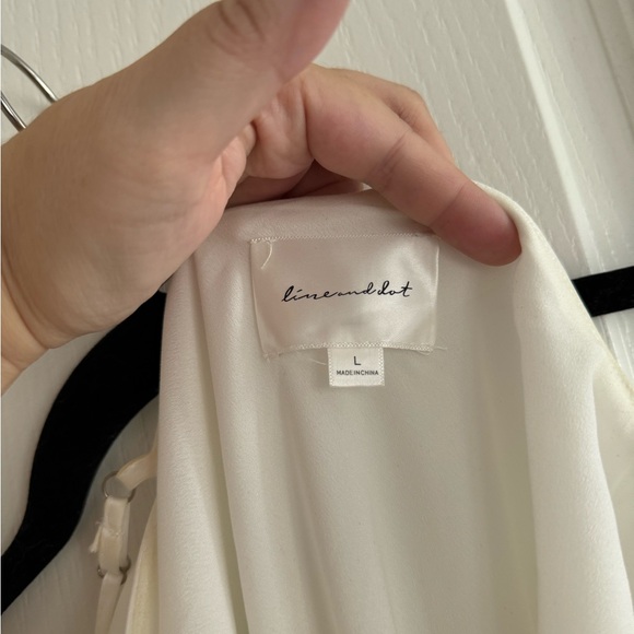 Revolve Feather Trim White Satin Maxi Dress - Picture 4 of 6